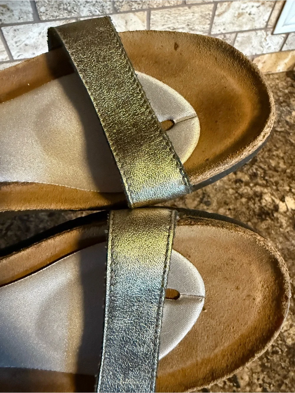 NAOT Marissa Platform Wedge Slide Sandals Rhinestone Accented Women’s 40 US 9 M.